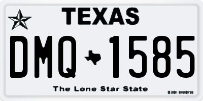 TX license plate DMQ1585