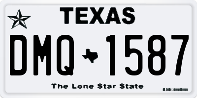 TX license plate DMQ1587