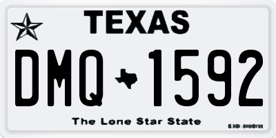 TX license plate DMQ1592