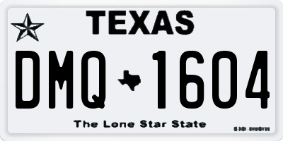TX license plate DMQ1604