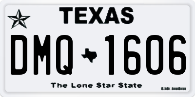 TX license plate DMQ1606