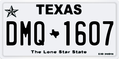 TX license plate DMQ1607