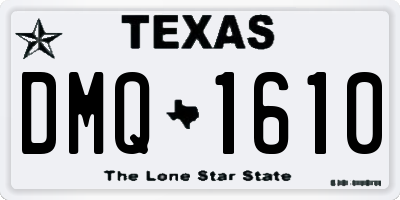 TX license plate DMQ1610