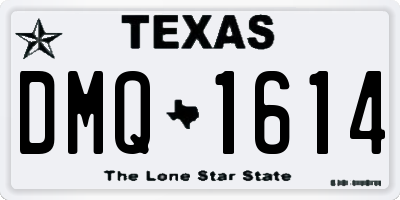 TX license plate DMQ1614