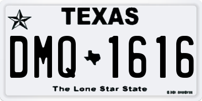 TX license plate DMQ1616