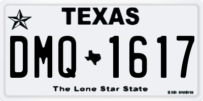 TX license plate DMQ1617