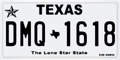 TX license plate DMQ1618