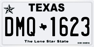 TX license plate DMQ1623