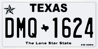 TX license plate DMQ1624