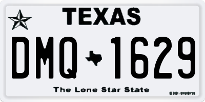 TX license plate DMQ1629