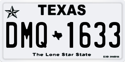 TX license plate DMQ1633