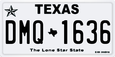 TX license plate DMQ1636