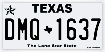TX license plate DMQ1637