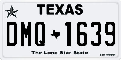 TX license plate DMQ1639