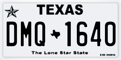 TX license plate DMQ1640