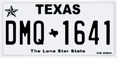 TX license plate DMQ1641