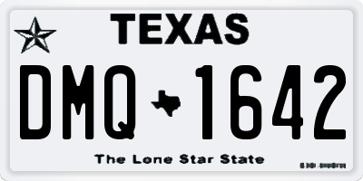TX license plate DMQ1642