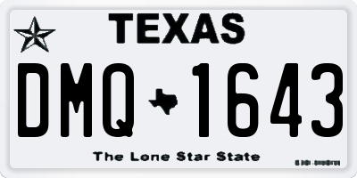 TX license plate DMQ1643