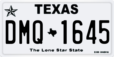 TX license plate DMQ1645