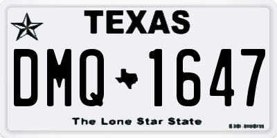 TX license plate DMQ1647