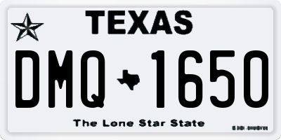 TX license plate DMQ1650