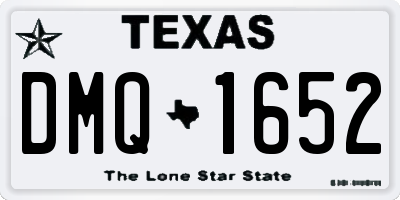 TX license plate DMQ1652