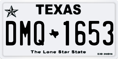 TX license plate DMQ1653