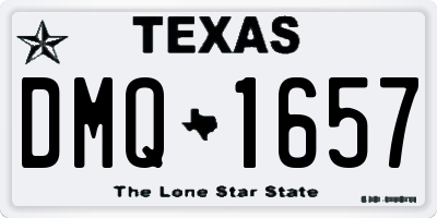 TX license plate DMQ1657