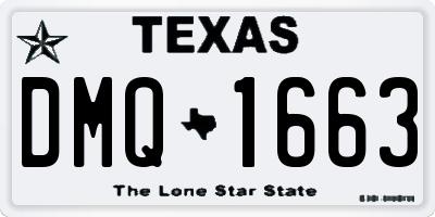 TX license plate DMQ1663