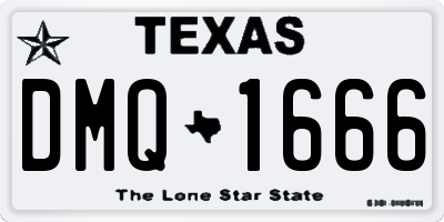 TX license plate DMQ1666