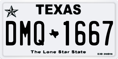 TX license plate DMQ1667