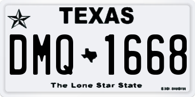 TX license plate DMQ1668