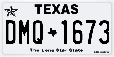 TX license plate DMQ1673