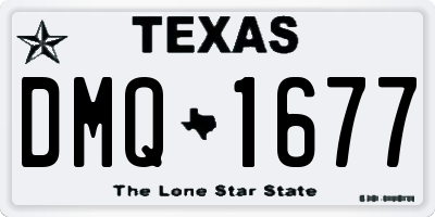 TX license plate DMQ1677