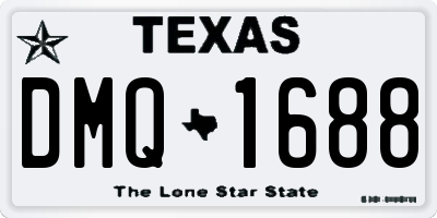 TX license plate DMQ1688