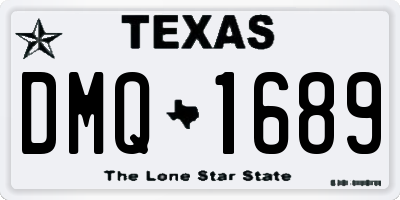 TX license plate DMQ1689
