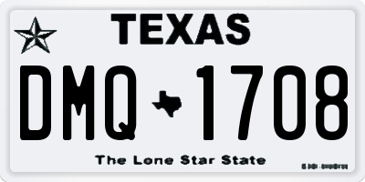 TX license plate DMQ1708