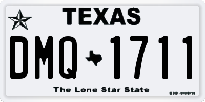 TX license plate DMQ1711