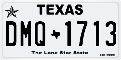 TX license plate DMQ1713