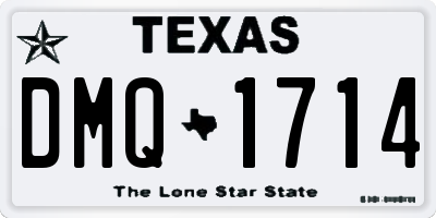 TX license plate DMQ1714
