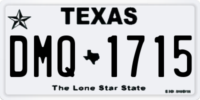 TX license plate DMQ1715