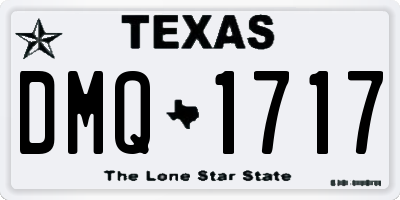 TX license plate DMQ1717