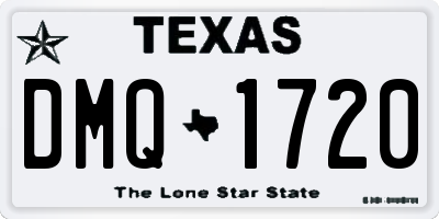 TX license plate DMQ1720