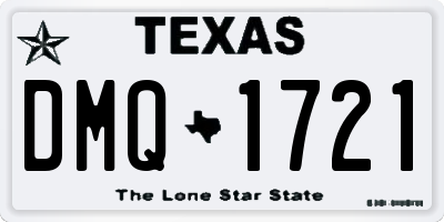 TX license plate DMQ1721