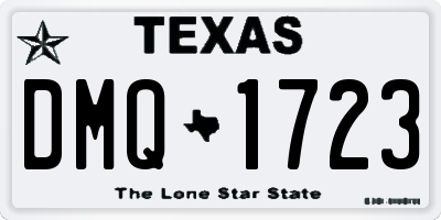 TX license plate DMQ1723