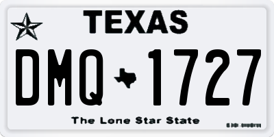 TX license plate DMQ1727