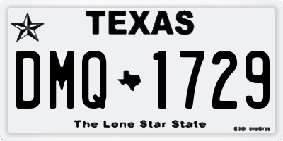 TX license plate DMQ1729