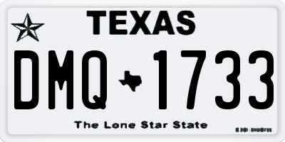 TX license plate DMQ1733