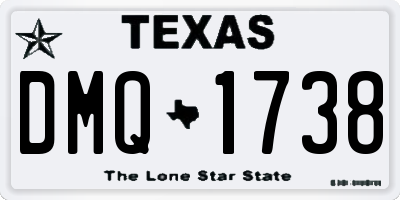 TX license plate DMQ1738