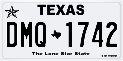 TX license plate DMQ1742